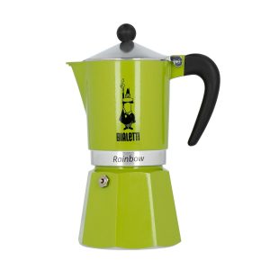 Bialetti Rainbow Verde: Cafetera Italiana Moka (3 o 6 tazas)