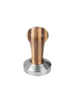 Tamper Motta 58mm – Base Plana con Diseño de Rayas (Marrón)