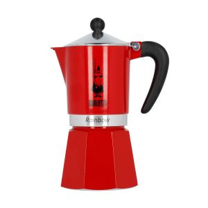 Bialetti Rainbow Roja: Cafetera Italiana Moka (6 tazas)
